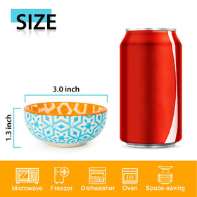 KitchenTour 2.7oz dip dishes 6-pack highlighting compact size for individual servings.