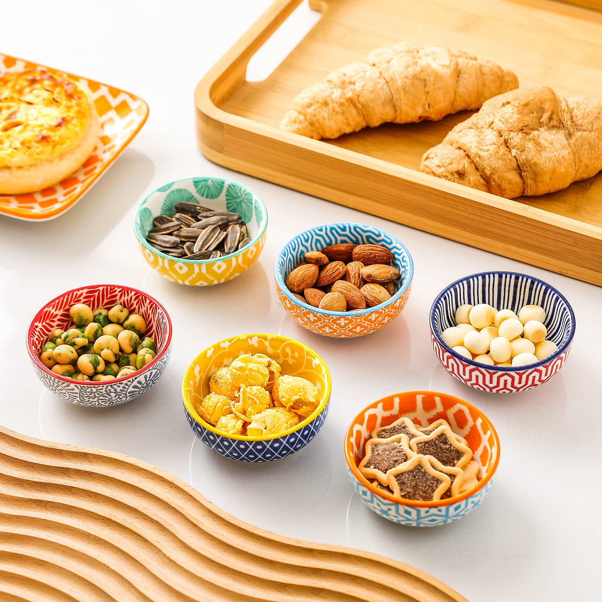 KitchenTour ceramic dipping bowls close-up glaze showing premium quality and durability.