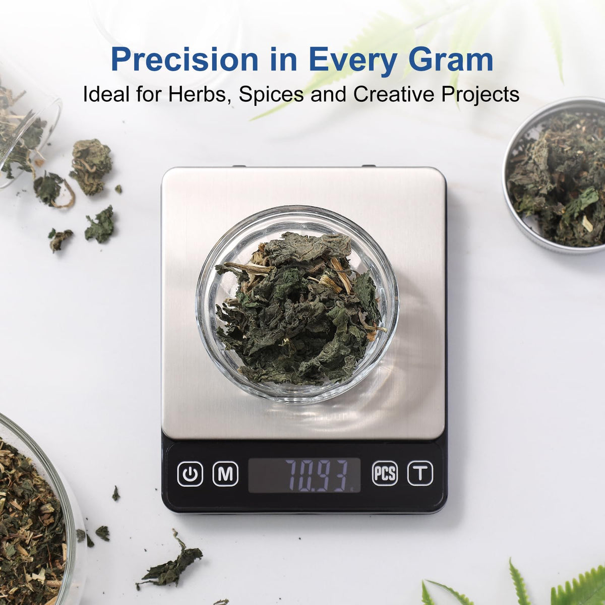 KitchenTour digital scale batteries included so you can start weighing right away.