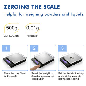 KitchenTour digital scale ideal for spices and herbs measurements with refined accuracy.