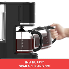 KITCHENTREND pause-and-serve lets you pour mid-brew without spills.