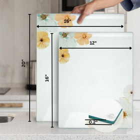 Kitchenville glass cutting board heat-protection surface helps shield counters from hot pans