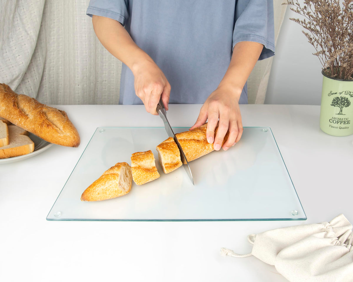 Heat-resistant glass surface ready for hot pots without damaging counters