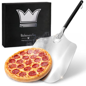 Kitchenware King 12-inch pizza peel with heat-resistant design for high-heat ovens.