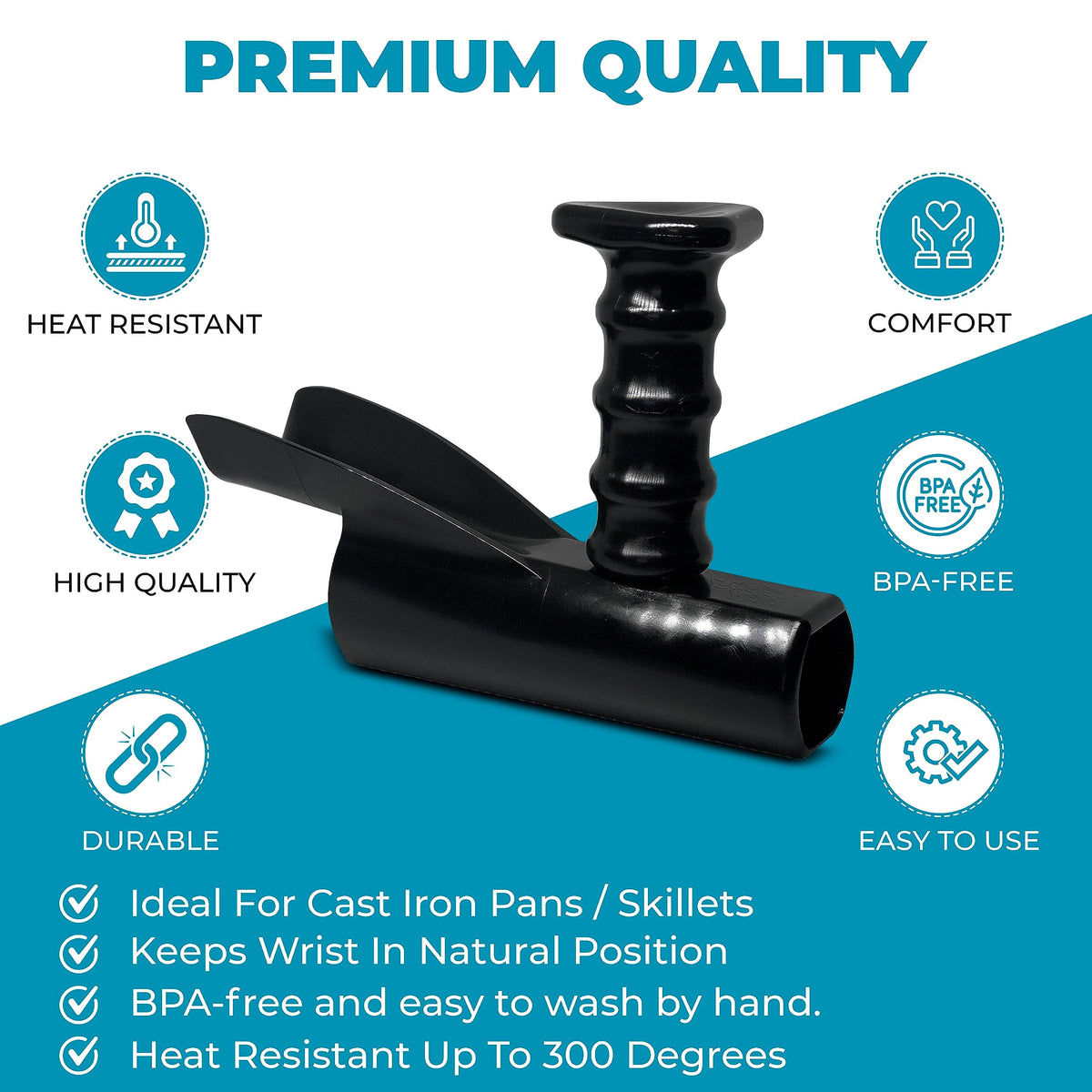 KitchInventions Pan Buddy easy attachment fits most pan handles with twists