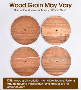 KitchLife Acacia wood grain close-up shows natural texture