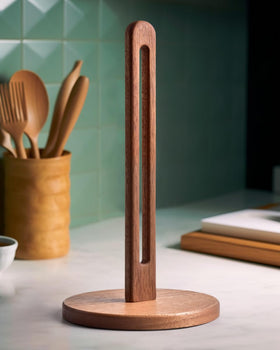KitchLife Acacia base shows stability for jumbo rolls