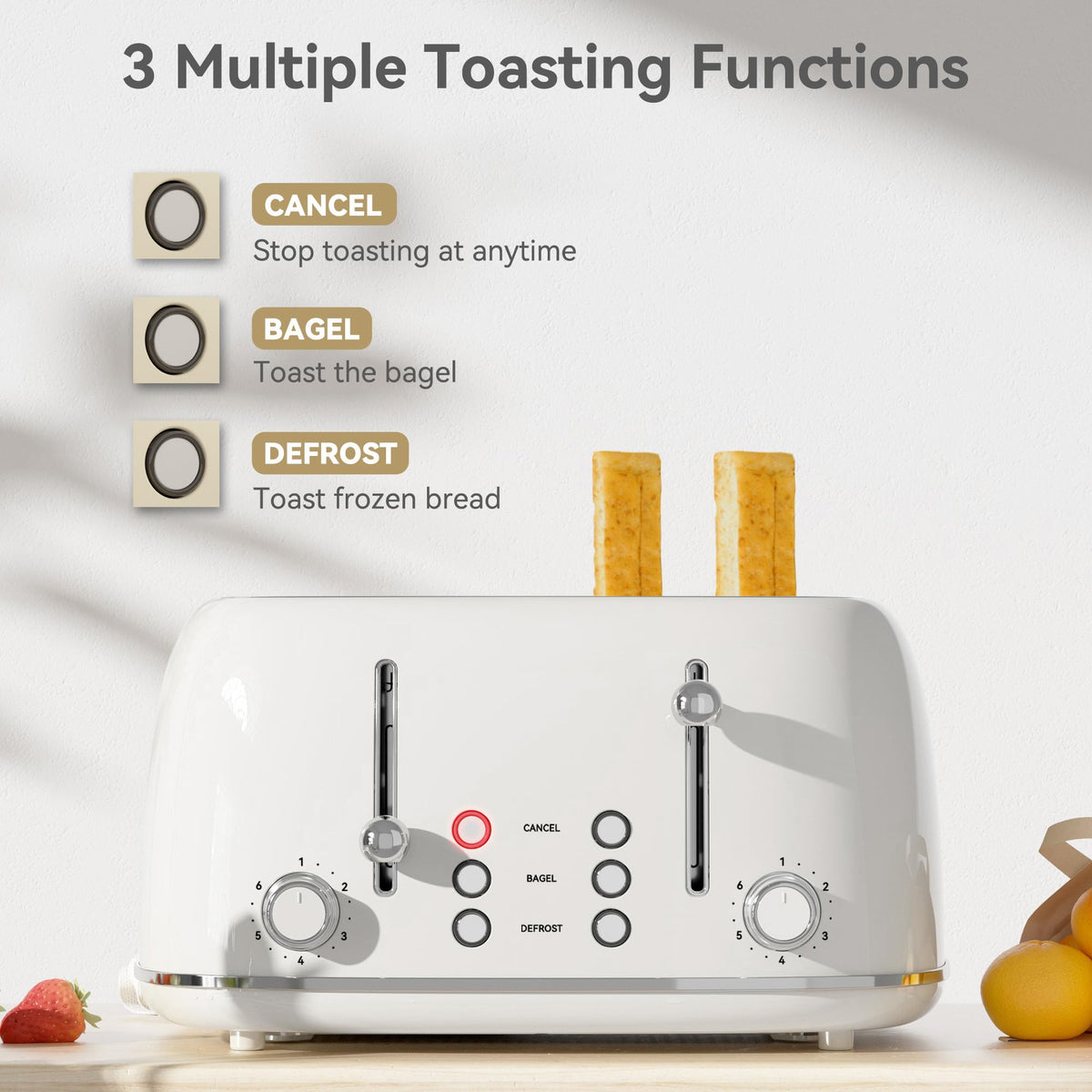 KITCHMIX dual control panels let different toasts at once