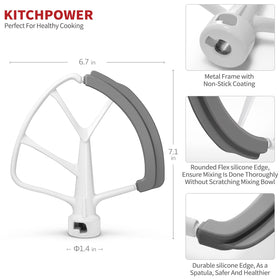 KITCHPOWER durable food-grade aluminum frame with silicone edge for long-lasting use.