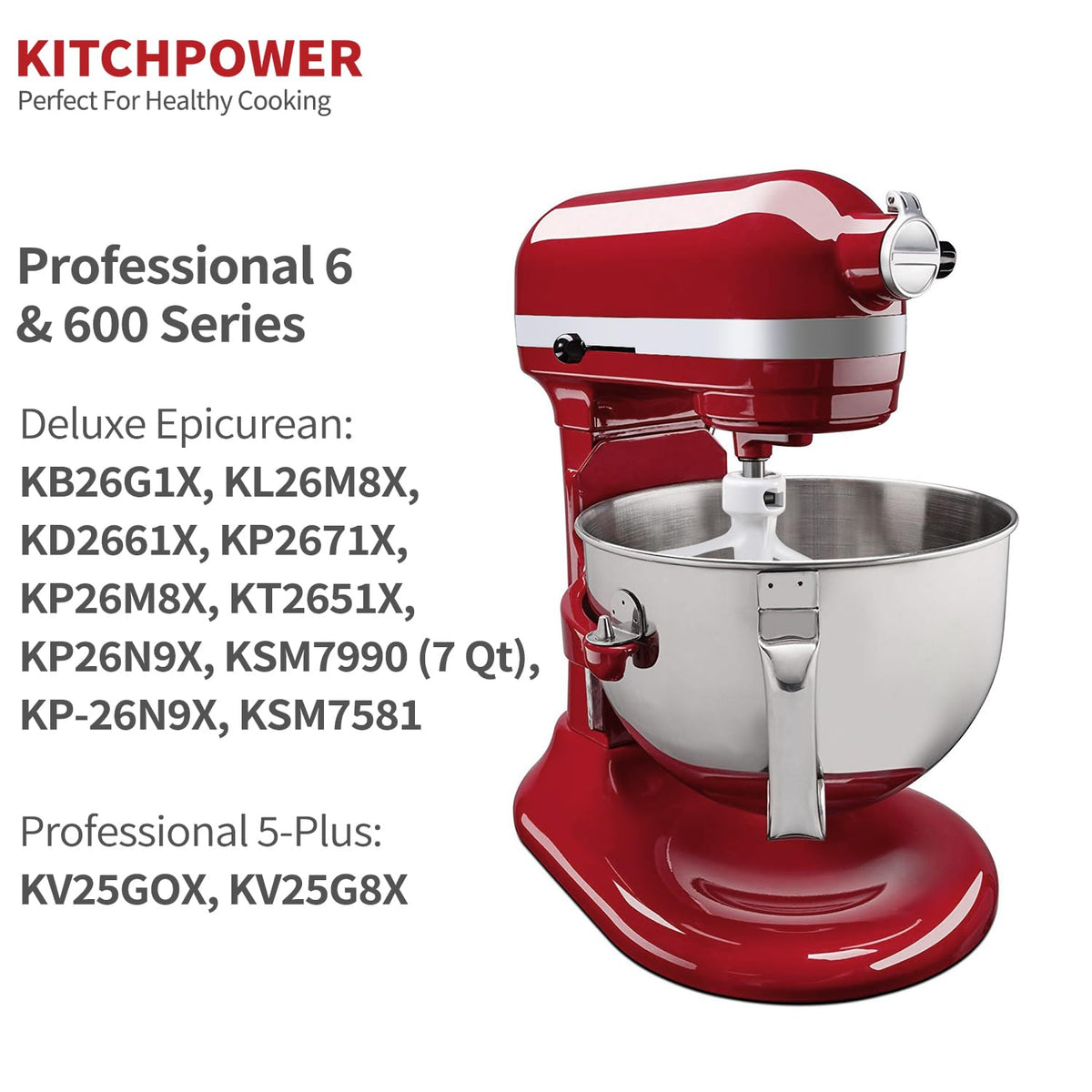 KITCHPOWER flat beater doubles as a spatula for efficient ingredient incorporation.
