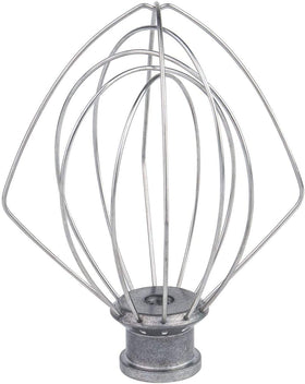 KITCHPOWER K45WW wire whip attachment on tilt-head mixer for airy whipped cream.