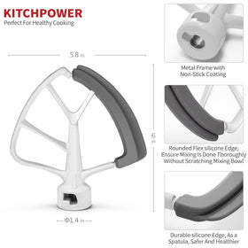 KITCHPOWER tilt-head mixer attachment ready for use with KitchenAid