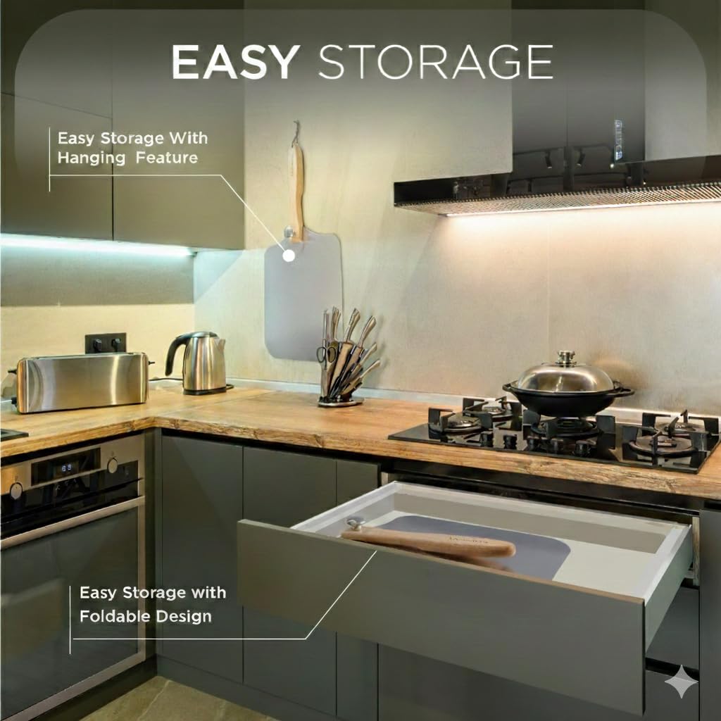 KITCHUS MOON foldable design with leather rope for compact storage