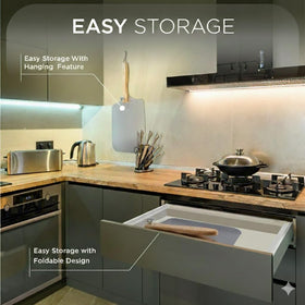 KITCHUS MOON foldable design with leather rope for compact storage