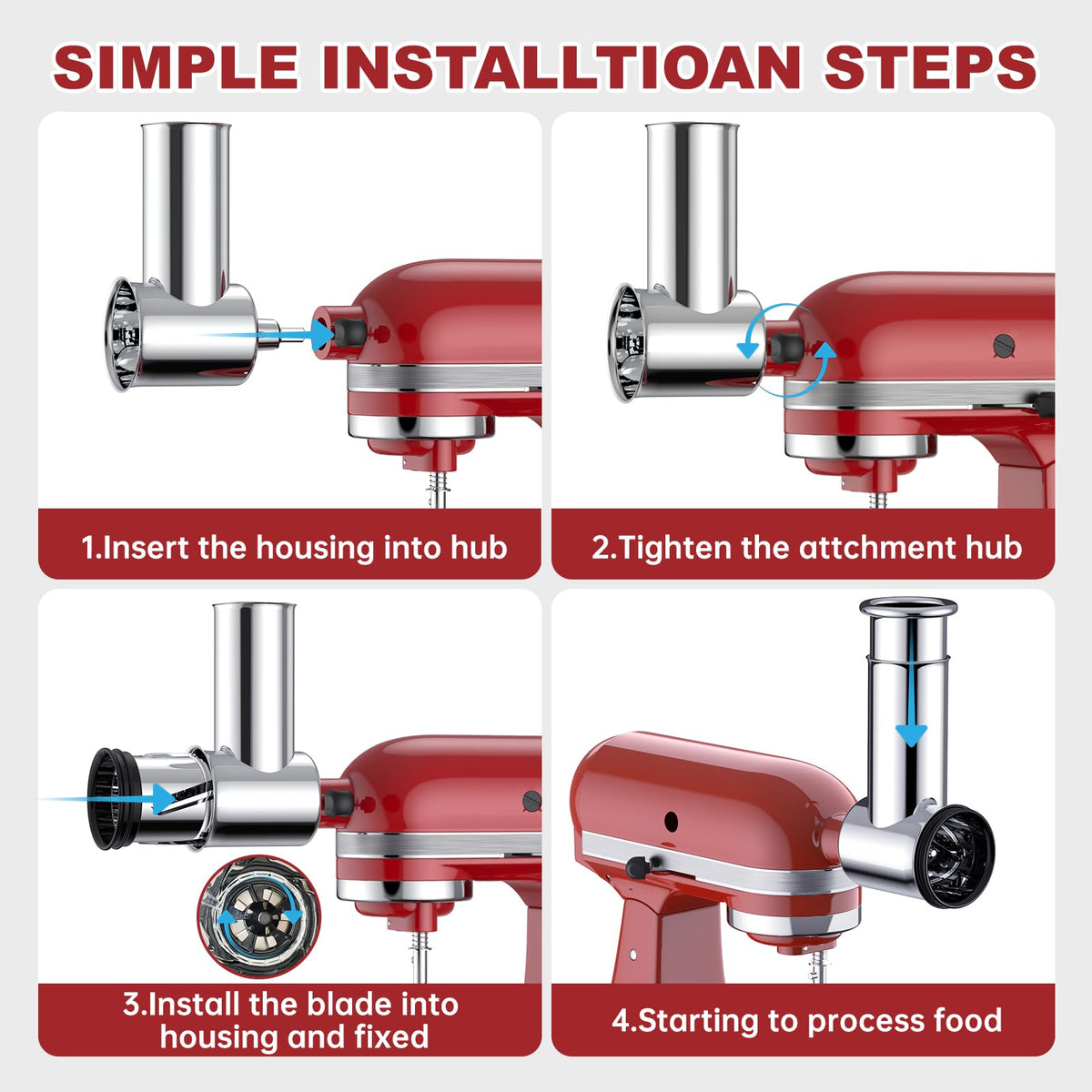 Kitchwiyte 3mm fine shredding blade for cheese and small nuts