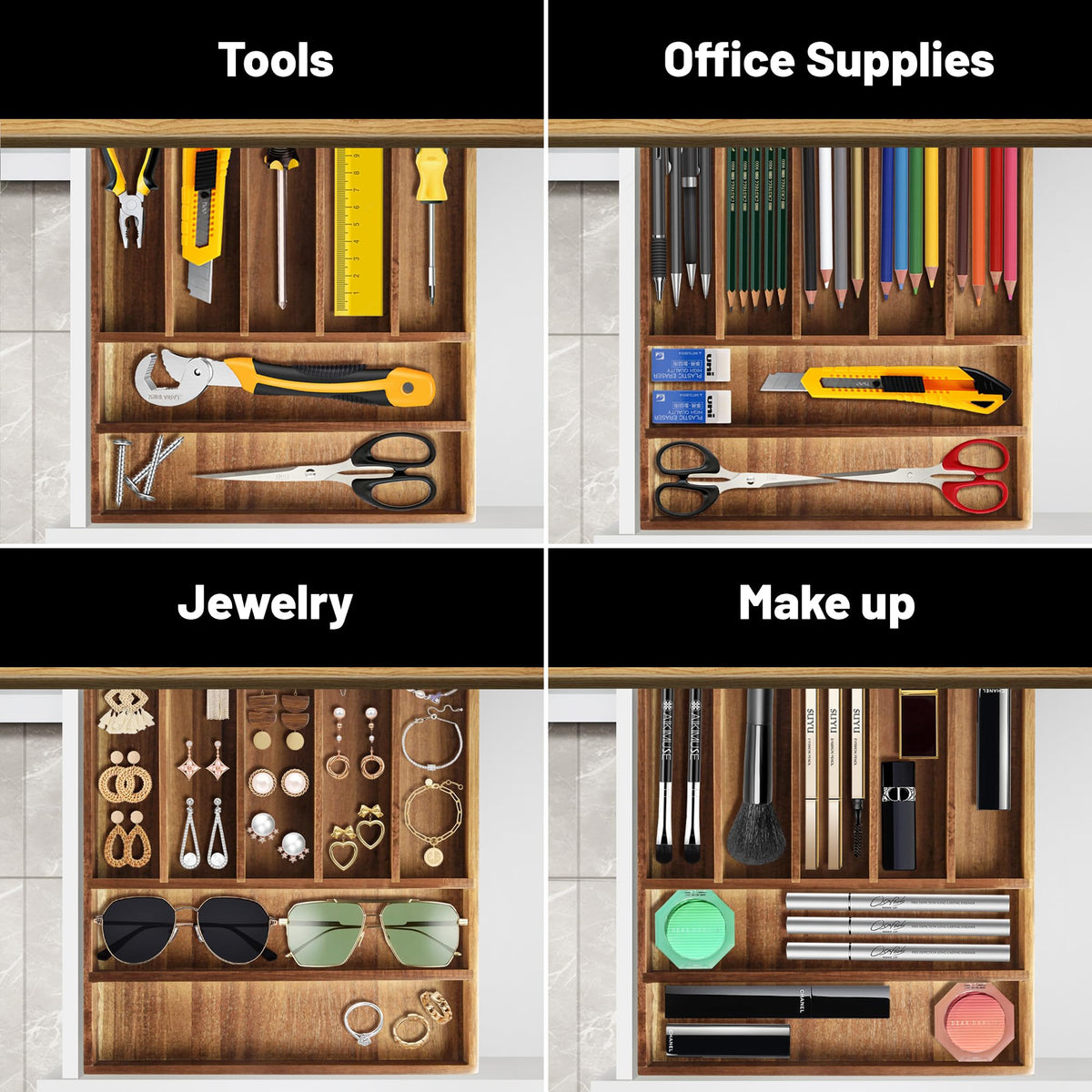 KITEISCAT drawer-ready silverware holder streamlines daily kitchen routines.