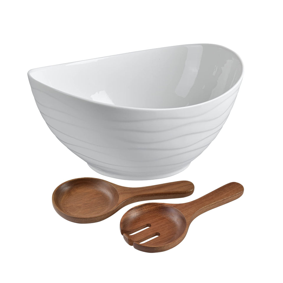 KITEISCAT extra-large oval salad bowl for generous family salads.