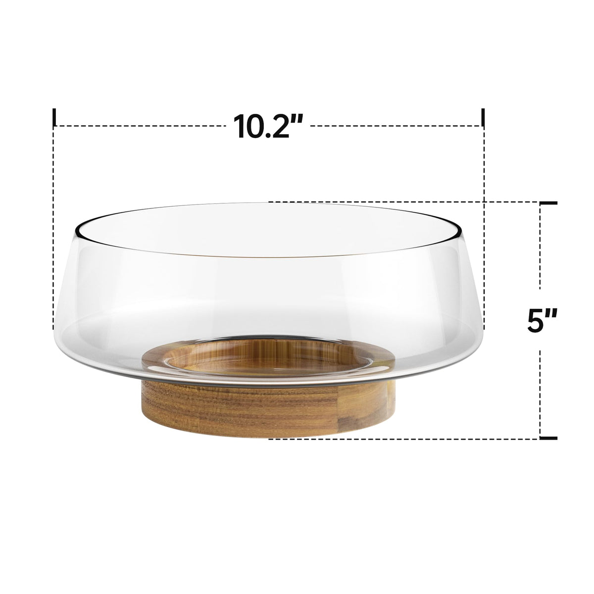 KITEISCAT glass salad bowl presented to elevate salads at gatherings