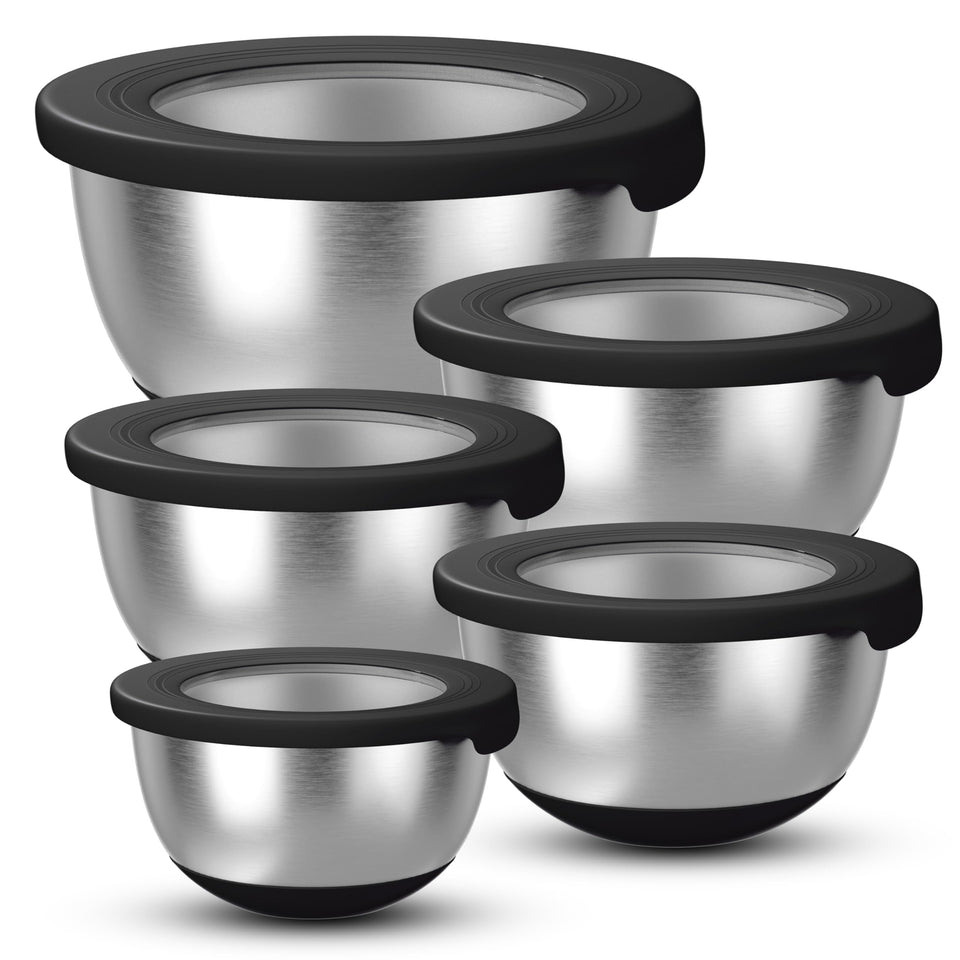 KITEISCAT stainless bowls with airtight lids for outdoor dining