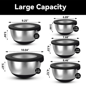 KITEISCAT bowls with non-slip base for stable mixing