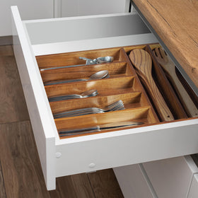 KITEISCAT acacia wood organizer adds stylish, functional touch to your kitchen decor.