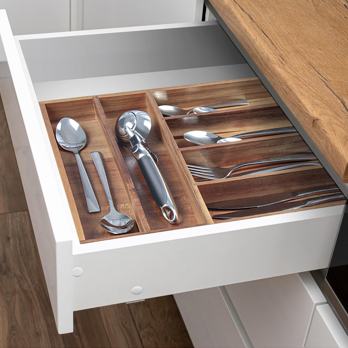 KITEISCAT drawer measures 16x12x1.8 inches for snug fit.