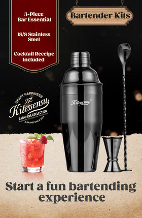 KITESSENSU 18/8 stainless steel shaker for durable, rust-free performance