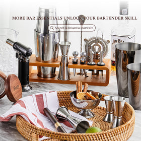 KITESSENSU mixing spoon assists balanced layering for textured cocktails.