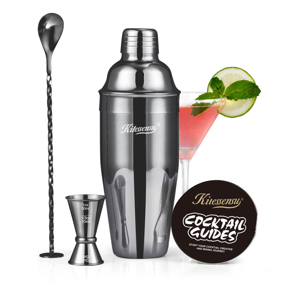 KITESSENSU cocktail shaker set with 24 oz capacity for home bartending
