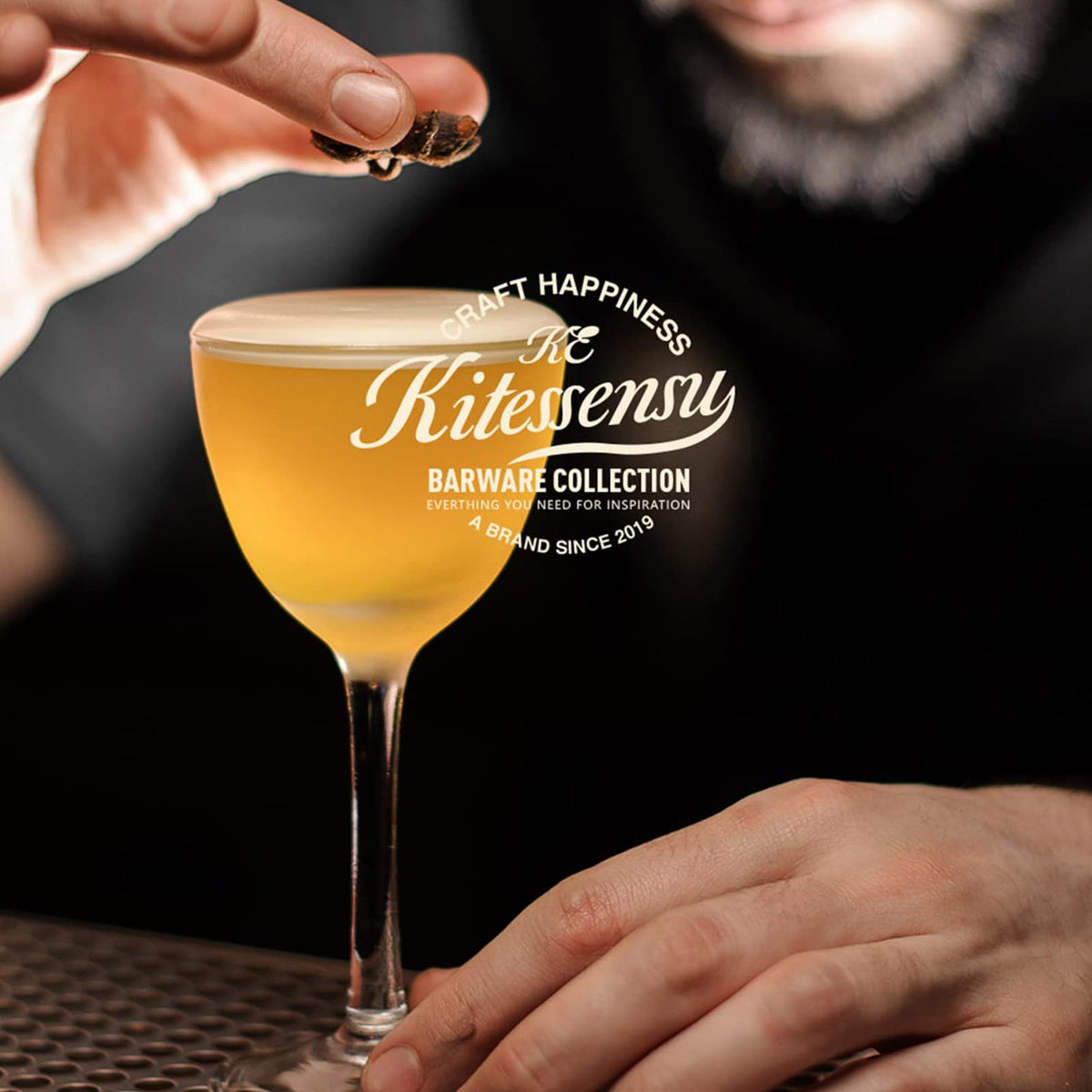 KITESSENSU liquor pourers help control flow and prevent spills.
