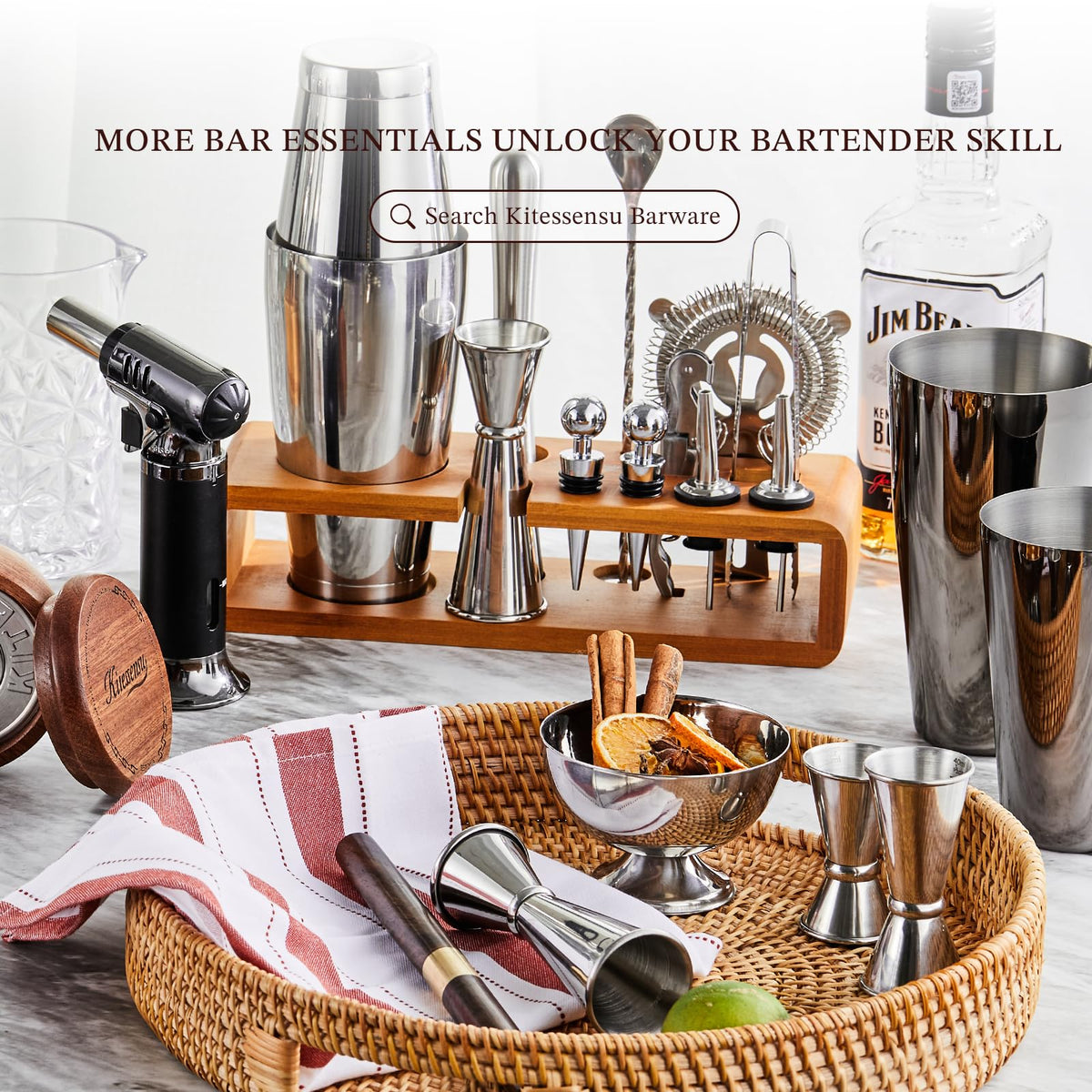 KITESSENSU mixing spoon ensures even stirring for consistent drinks.