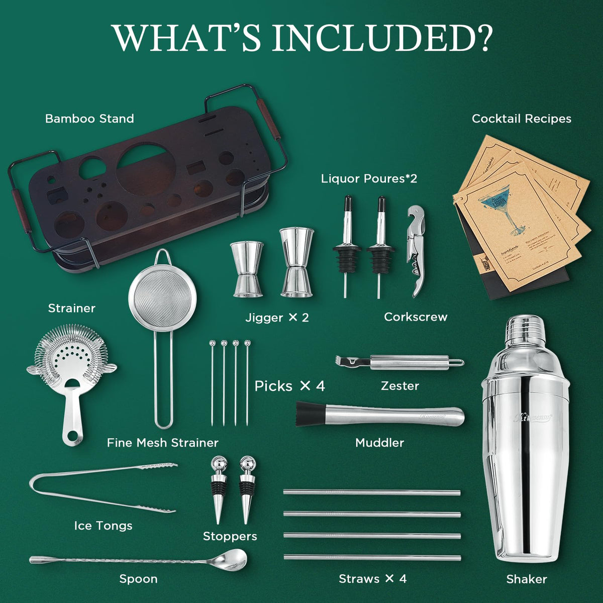 KITESSENSU muddler and bar spoon enable smooth muddling and stirring.