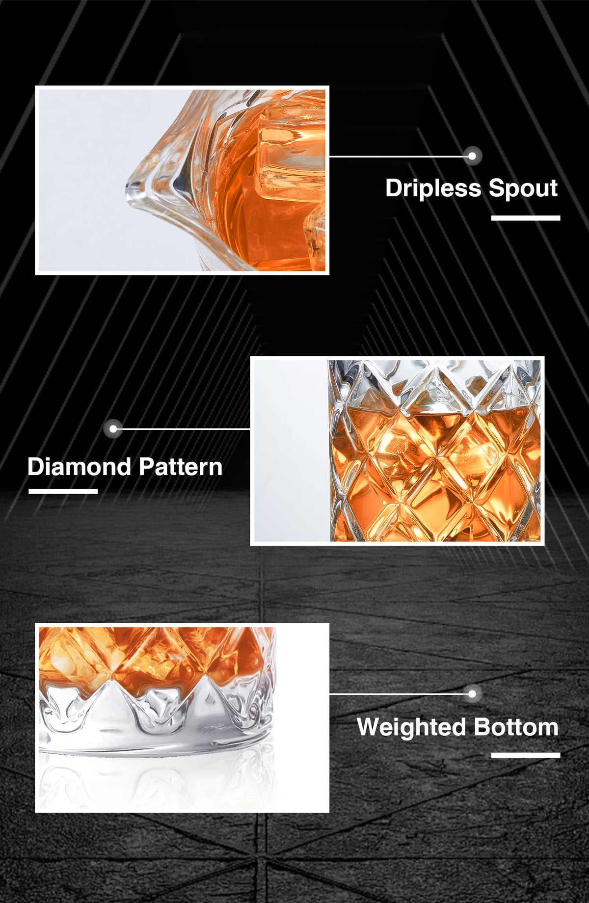 KITESSENSU seamless construction mixing glass for smooth pours and quiet stirring.