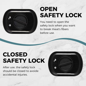KITEXPERT easy-turn knob for comfortable grip while tenderizing