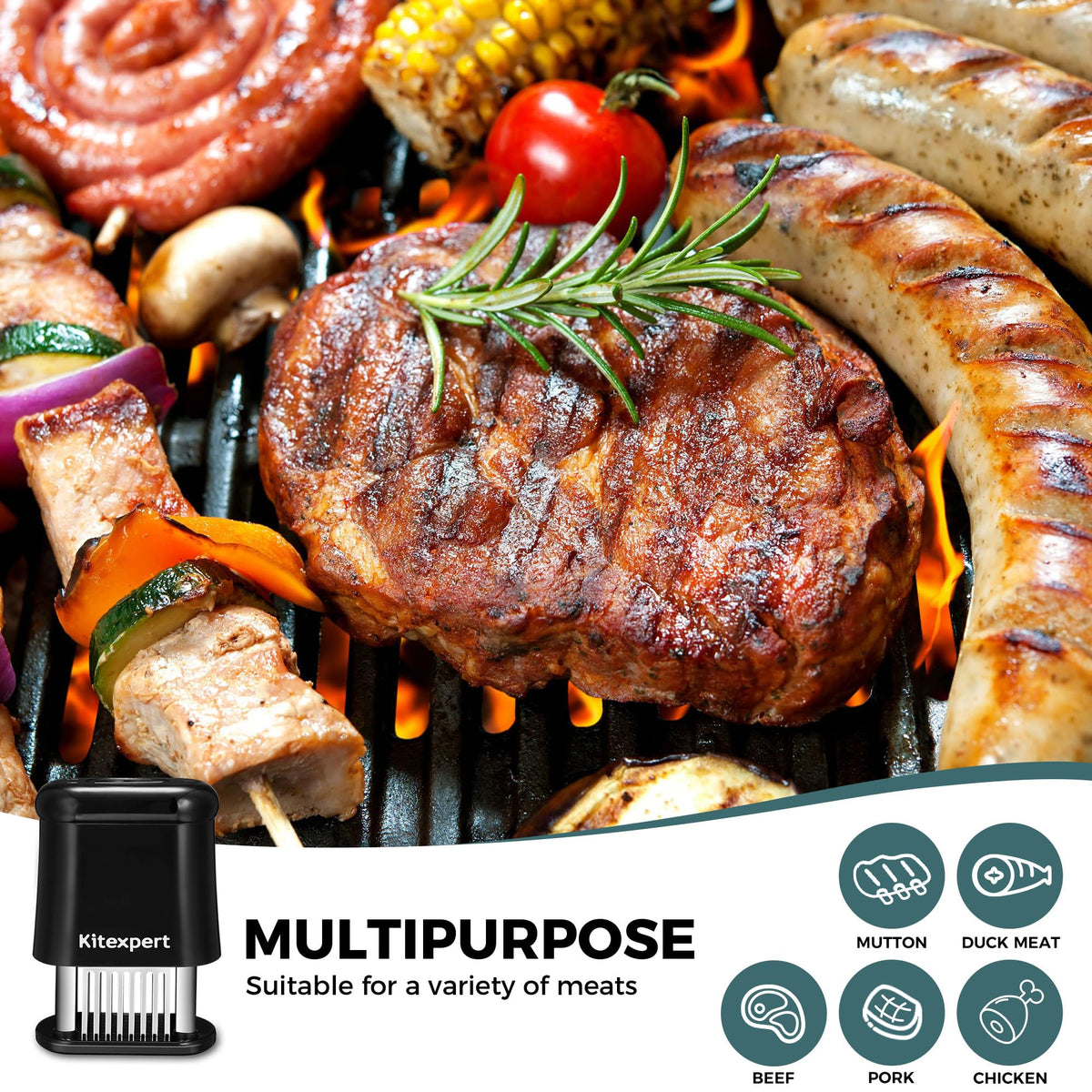 KITEXPERT packaged box shows complete tenderizer kit for quick setup