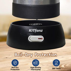 KITfanz food-grade aluminum body grey highlights safe materials and durable performance