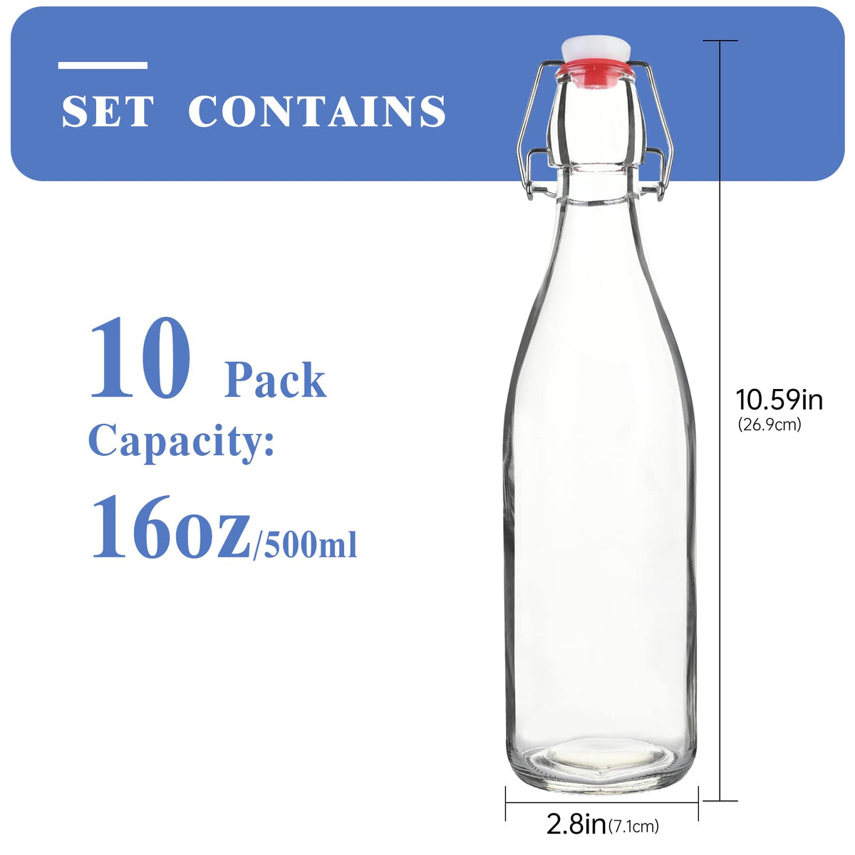 Bottle with funnel and accessories to simplify transfer and cleanup.