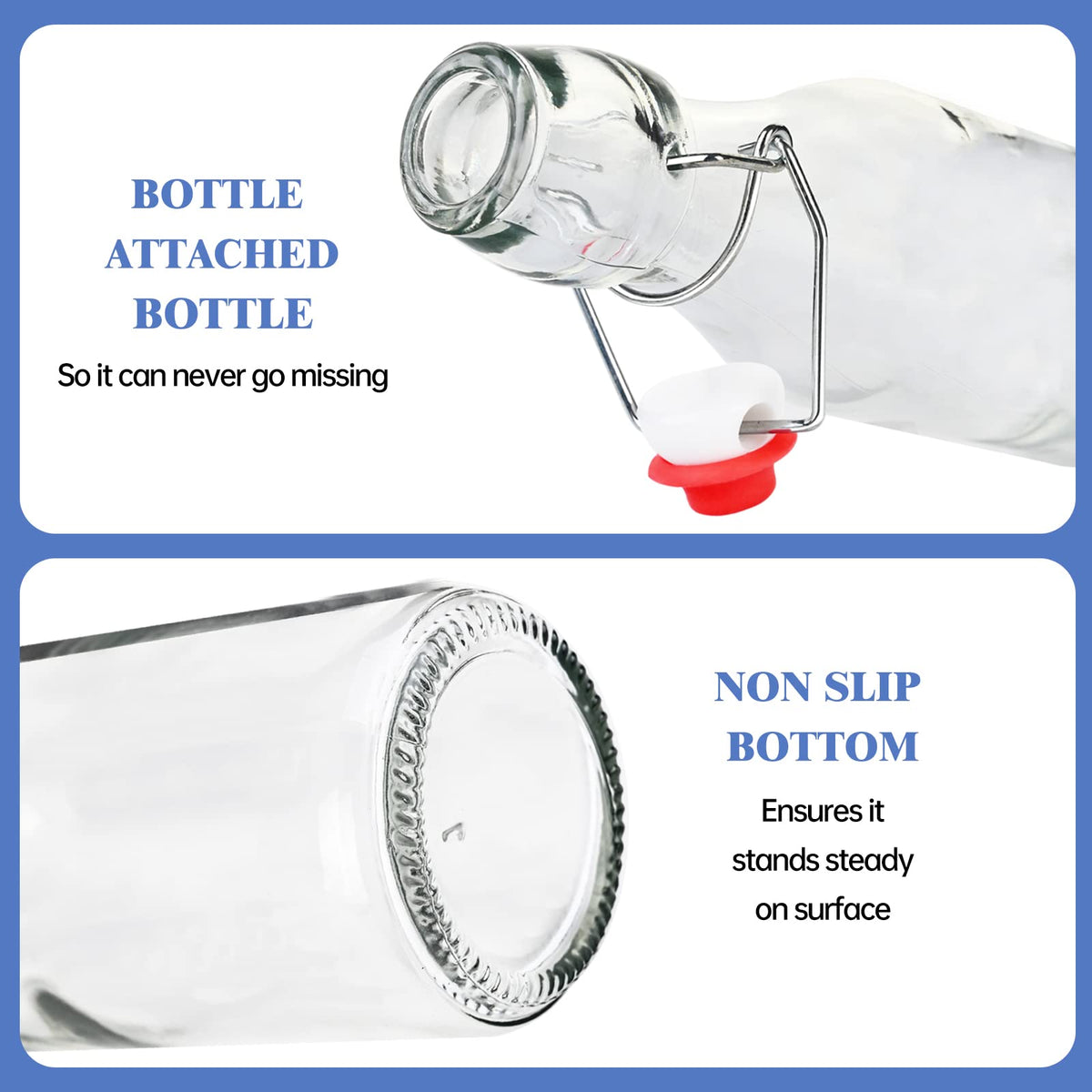 Label-ready bottle with optional stickers and marker for organization.