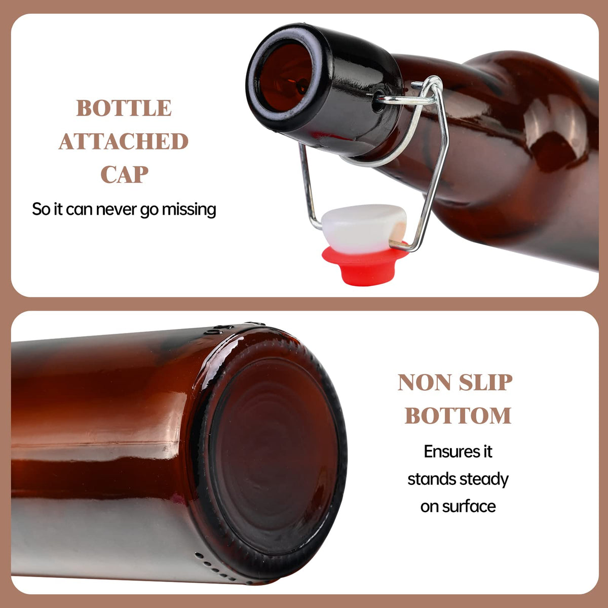 KITGLASCUP silicone funnel included for easy pouring into bottles.
