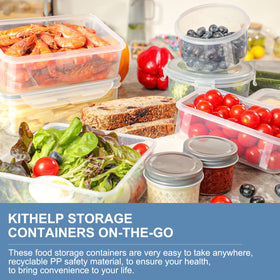 KITHELP freezer-safe containers suitable for meal prep and freezing.