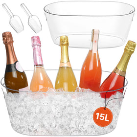 KITHELP 15L ice buckets 2-pack keeps drinks cool at parties.