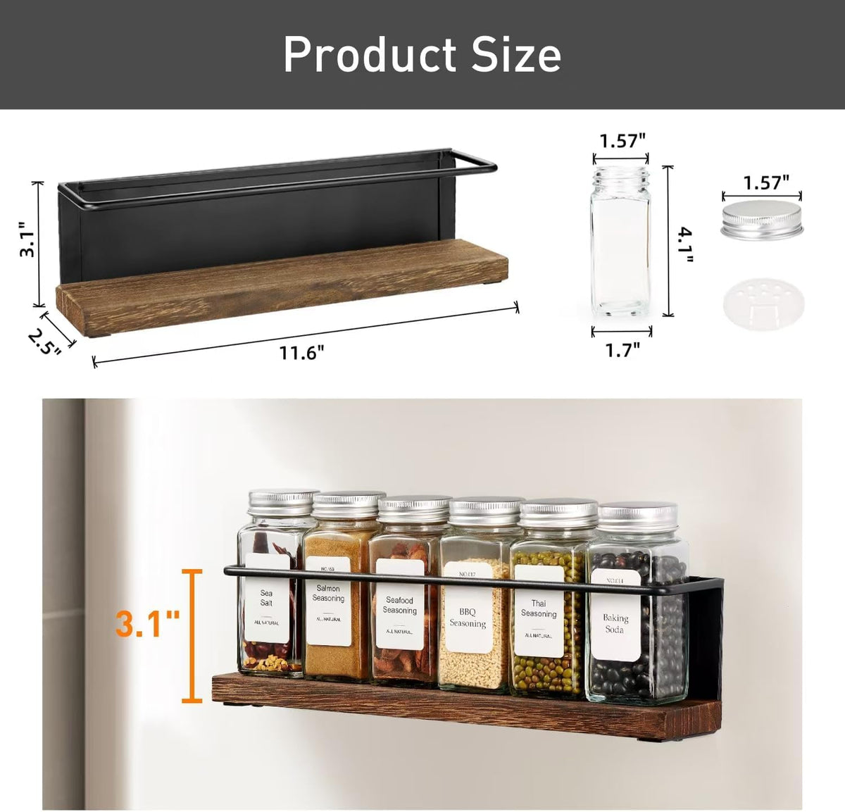 KitHero 2-in-1 shaker lid for sift and pour on jars.