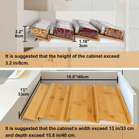 KitHero four-tier bamboo rack displayed in a kitchen for efficient storage