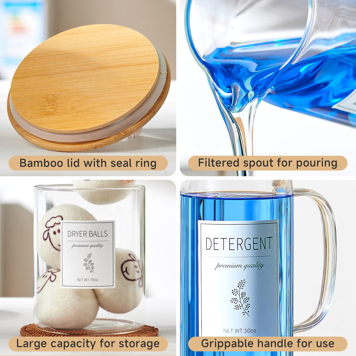 KitHero silicone-sealed lids prevent moisture and clumping.