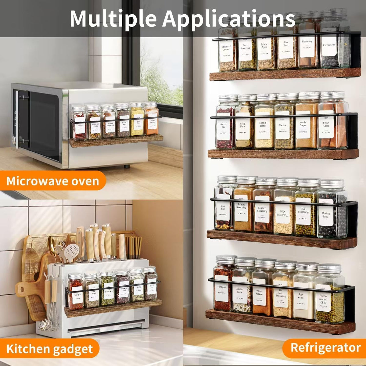 KitHero spice organizer on a compact kitchen counter for easy access.