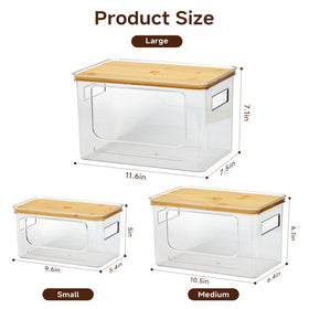 KitHero stackable acrylic dispenser with bamboo lid adds work surface.