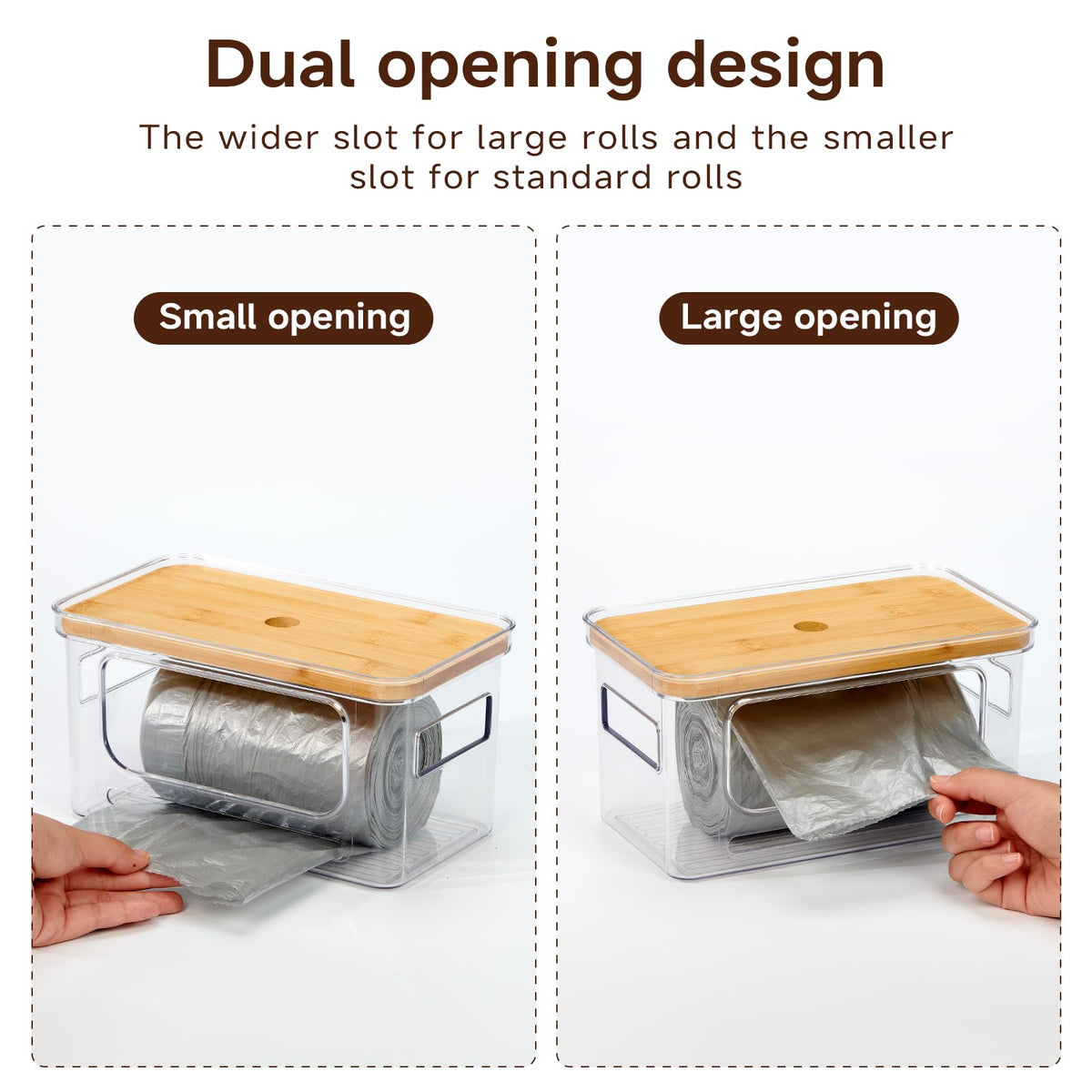KitHero under-sink organizer transparent for easy visibility.