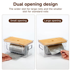 KitHero under-sink organizer transparent for easy visibility.