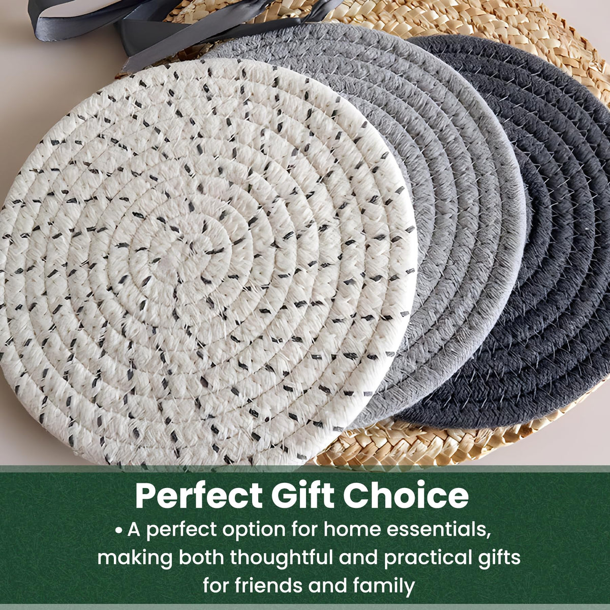 KITLAB trivet decor adds texture while protecting surfaces.