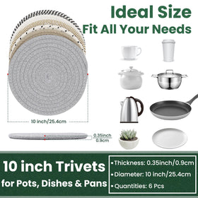 KITLAB 10 Inch Trivet beneath a pot protects counter from heat and spills.